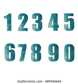 number geometric design on white background
