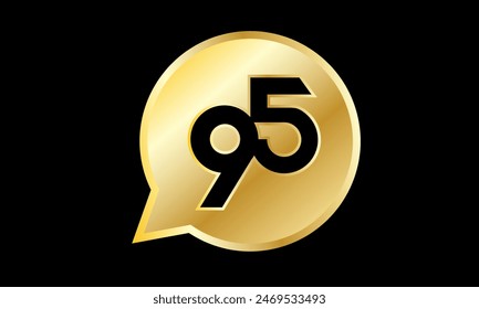 Número de oro 3D Logo Círculo Triángulo Nuevo