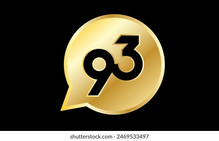 Number Gold 3D Logo Circle Triangle New