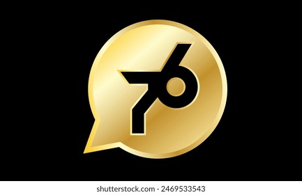 Número de oro 3D Logo Círculo Triángulo Nuevo