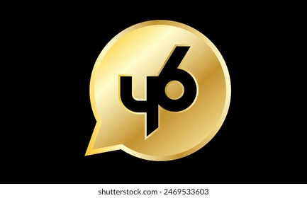 Number Gold 3D Logo Circle Triangle New