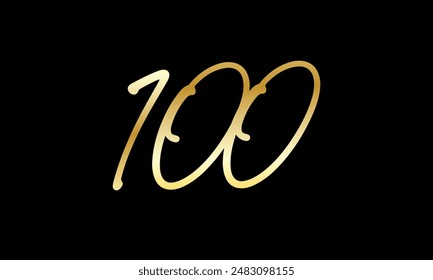 Number Gold Casual Modern Logo