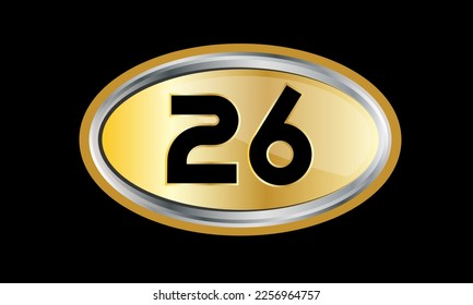 Anzahl Gold Elips Elegantes Silver Logo
