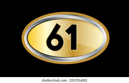 Number Gold Elips Elegant Silver Log
