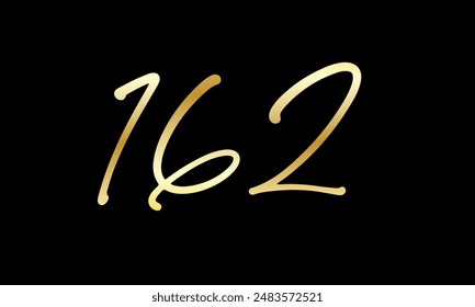 Number Gold Modern Casual Logo