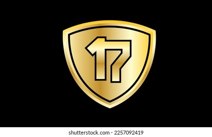 Logotipo negro de la protección contra la protección contra la protección contra el dorado