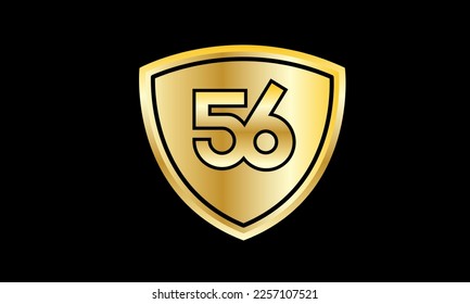 Logotipo negro de la protección contra la protección contra la protección contra el dorado
