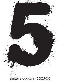 Number Graffiti five