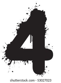 Number Graffiti four