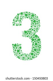 Number of green leaves vector  