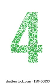 Number of green leaves vector  