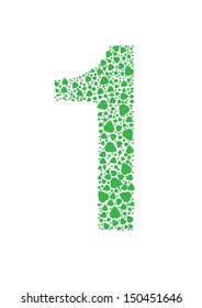 Number of green leaves vector