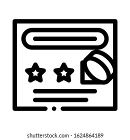 Number Guessing Sheet Icon Vector. Outline Number Guessing Sheet Sign. Isolated Contour Symbol Illustration