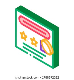 Number Guessing Sheet Icon Vector. Isometric Number Guessing Sheet sign. color isolated symbol illustration