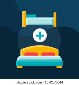 Number of guests flat concept vector icon. Hotel booking idea cartoon color illustrations set. Trip planning. Room type. Accommodation for traveller. Isolated graphic design element