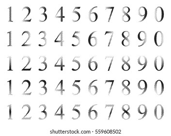 number halftone vector symbol icon design. Beautiful illustration isolated on white background
