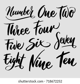 Number hand written typography. Ready to use it. Good use for logotype symbol cover label product brand poster title or any graphic design you want 
