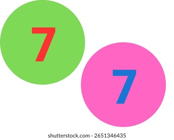 Number handwritten typography seven 2025