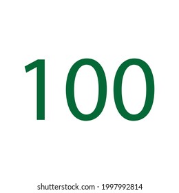 Number Hundred Simple Clip Art Vector: เวกเตอร์สต็อก (ปลอดค่าลิขสิทธิ์ ...