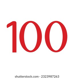 number icon 100 vector illustration design