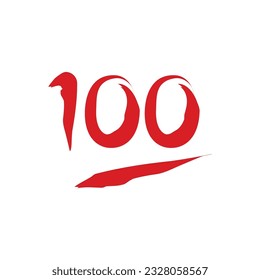 Zahlensymbol 100 Vektorgrafik-Design