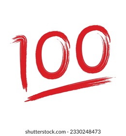 number icon 100 vector illustration design