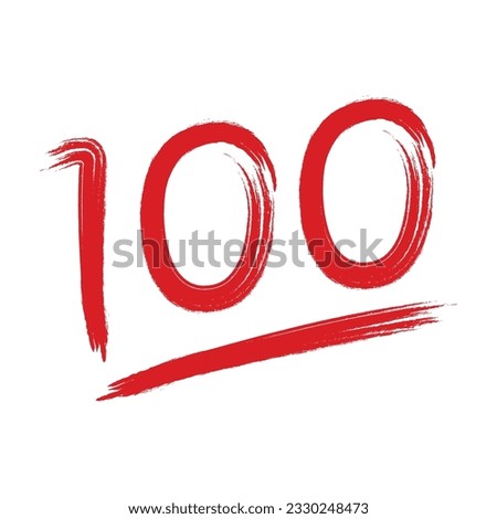 number icon 100 vector illustration design