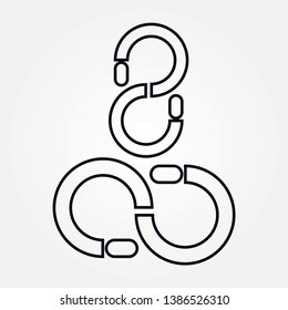 number icon 8.Number 8 logo. Vector logotype design. 
