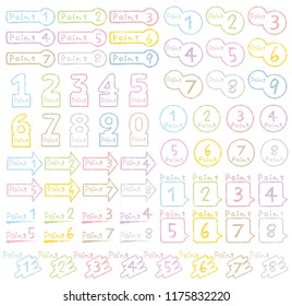 Number icon collection.