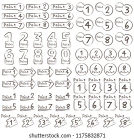 Number icon collection.
