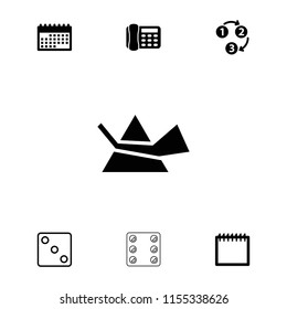 Number icon. collection of 7 number filled and outline icons such as 1 2 3, dice, calendar, desk phone. editable number icons for web and mobile.