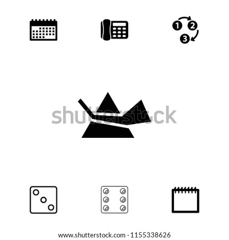 Number icon. collection of 7 number filled and outline icons such as 1 2 3, dice, calendar, desk phone. editable number icons for web and mobile.