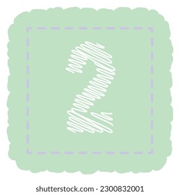 Icono de número como una insignia Número 2