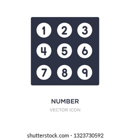 number icon on white background. Simple element illustration from UI concept. number sign icon symbol design.
