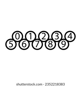Vektordesign-Vorlagen für Nummernsymbol