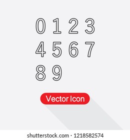 Number Icon Vector Illustration Eps10