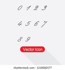 Number Icon Vector Illustration Eps10