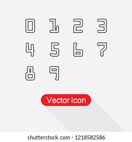 Number Icon Vector Illustration Eps10