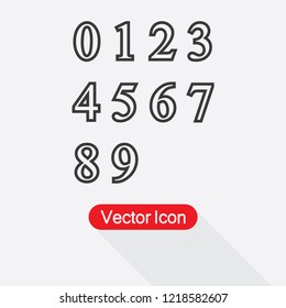 Number Icon Vector Illustration Eps10