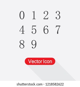 Number Icon Vector Illustration Eps10