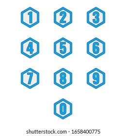 Number Icon Vector Illustration Logo Template