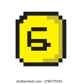 Icono de número. Arte de píxeles vectores.