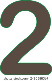 Number icon white background vector asset