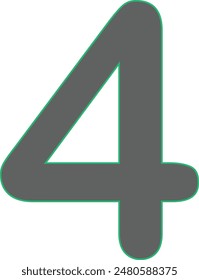 Number icon white background vector asset