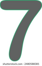 Number icon white background vector asset