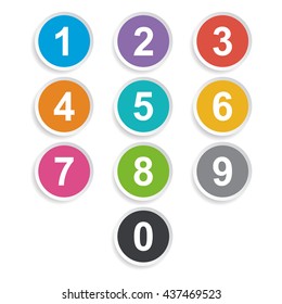 Number Icons colorful