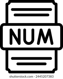 Zahlensymbole Dateityp. Tabellenkalkulationsdateien Dokumentsymbol mit Gliederungsentwurf. Vektorillustration