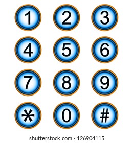 Number icons set