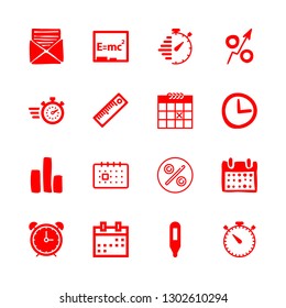 number icons set with bar graph, ruler and letter vector set