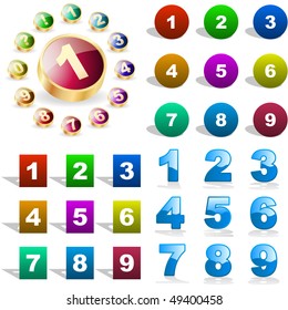 Number icons. Vector great collection.